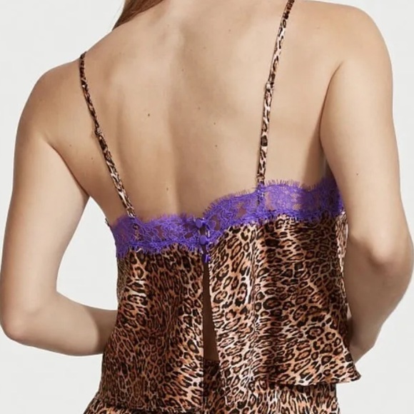 Victoria’s Secret Leopard Print Lace Trim Camisole - Picture 2 of 14